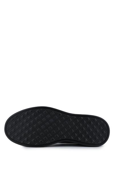 Rossi Erkek Deri & Tekstil Siyah Casual Ayakkabı