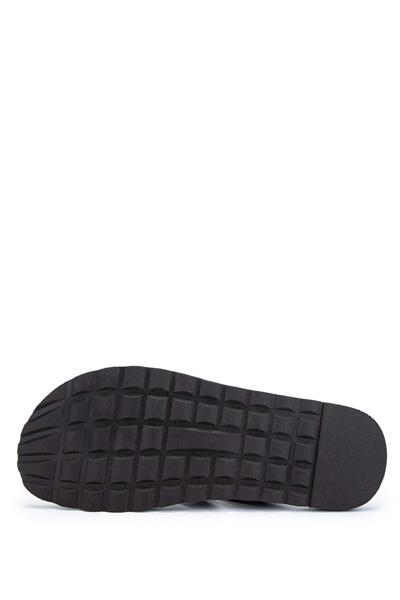 Sandals Factory Erkek Hakiki Deri Kahverengi Düz Terlik