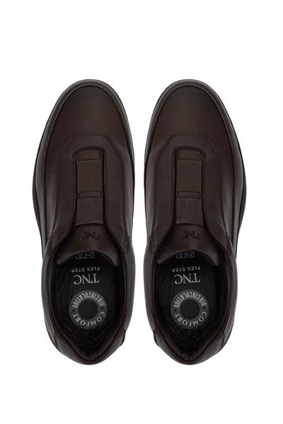 Tamer Tanca Erkek Hakiki Deri Kahverengi Comfort Ayakkabı