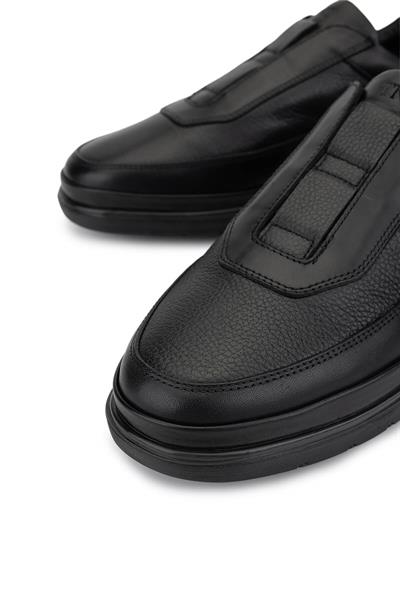 Tamer Tanca Erkek Hakiki Deri Siyah Comfort Ayakkabı