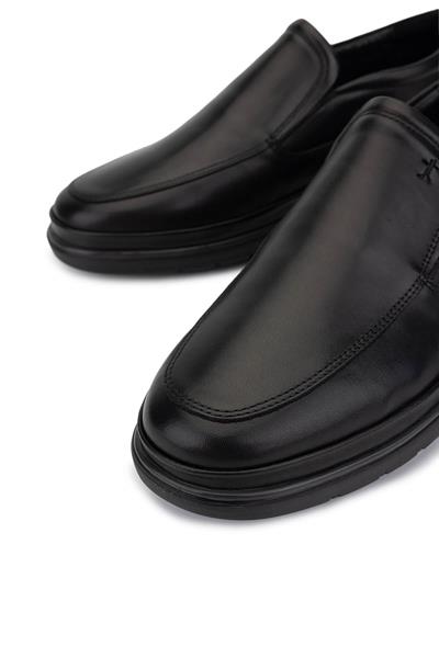 Tamer Tanca Erkek Hakiki Deri Siyah Comfort Ayakkabı