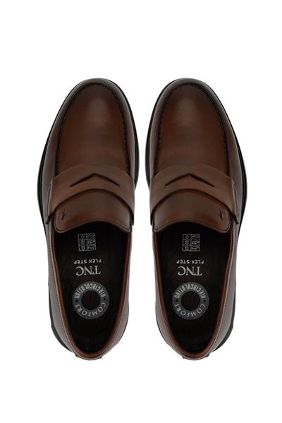 Tamer Tanca Erkek Hakiki Deri Taba Loafer Ayakkabı