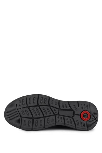 Tamer Tanca Erkek Hakiki Deri Siyah Sneaker Ayakkabı