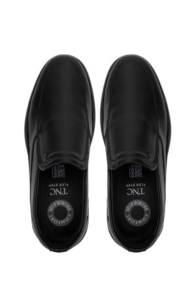 Tamer Tanca Erkek Hakiki Deri Siyah Comfort Ayakkabı