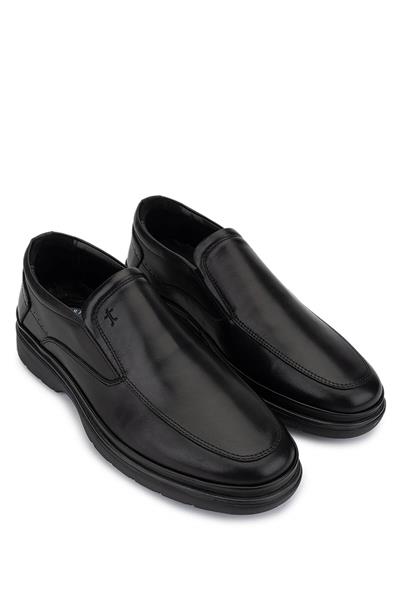 Tamer Tanca Erkek Hakiki Deri Siyah Comfort Ayakkabı