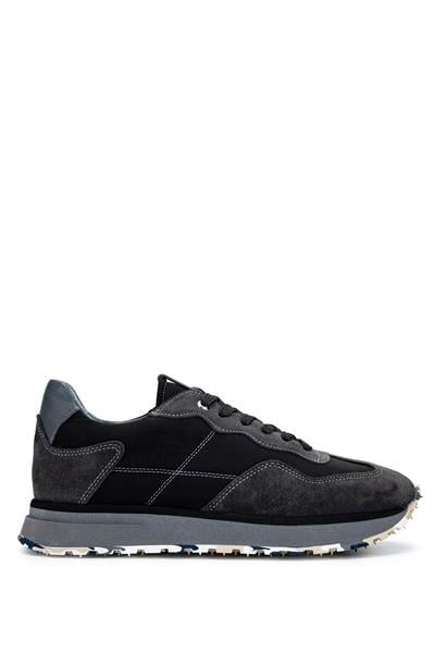 Tamer Tanca Erkek Deri & Tekstil Antrasit/Siyah Sneakers & Spor Ayakkabı