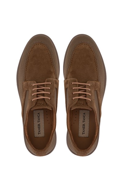 Tamer Tanca Erkek Deri & Tekstil Kahverengi Casual Ayakkabı