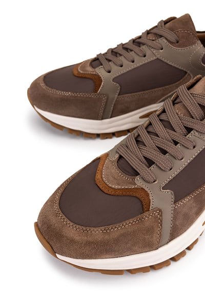 Tamer Tanca Erkek Deri & Tekstil Kahverengi Sneakers & Spor Ayakkabı