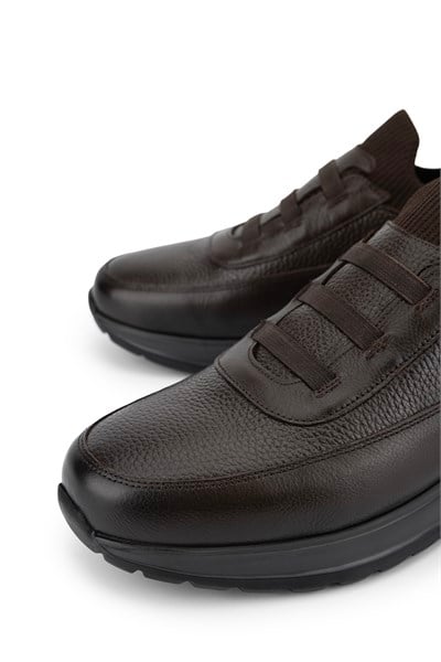Tamer Tanca Erkek Deri & Tekstil Kahverengi Sneakers & Spor Ayakkabı