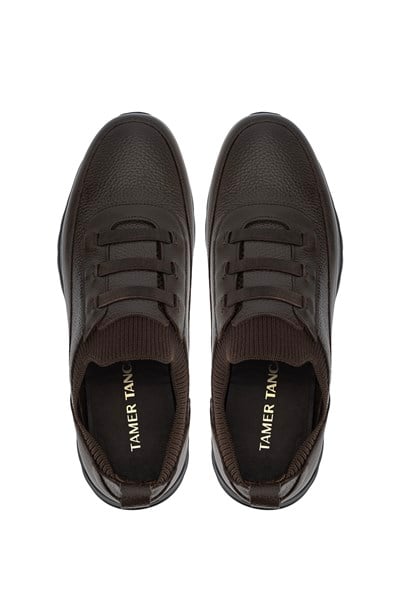 Tamer Tanca Erkek Deri & Tekstil Kahverengi Sneakers & Spor Ayakkabı