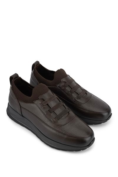 Tamer Tanca Erkek Deri & Tekstil Kahverengi Sneakers & Spor Ayakkabı