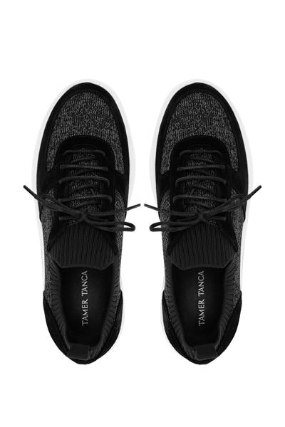 Tamer Tanca Erkek Deri & Tekstil Siyah Sneakers & Spor Ayakkabı