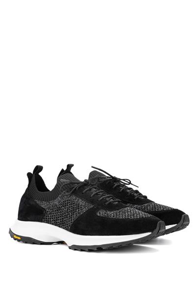 Tamer Tanca Erkek Deri & Tekstil Siyah Sneakers & Spor Ayakkabı