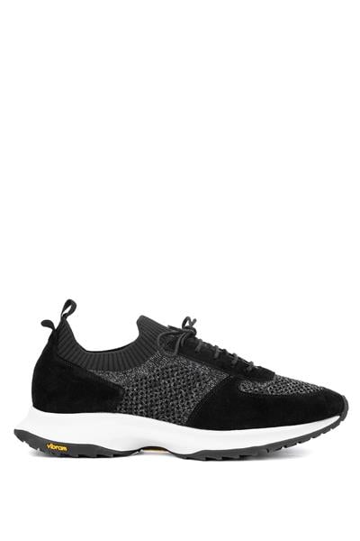 Tamer Tanca Erkek Deri & Tekstil Siyah Sneakers & Spor Ayakkabı