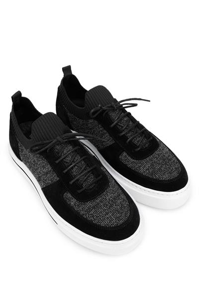 Tamer Tanca Erkek Deri & Tekstil Siyah Sneakers & Spor Ayakkabı