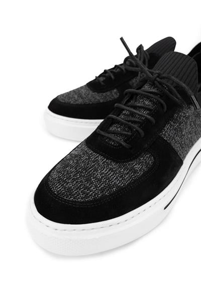 Tamer Tanca Erkek Deri & Tekstil Siyah Sneakers & Spor Ayakkabı