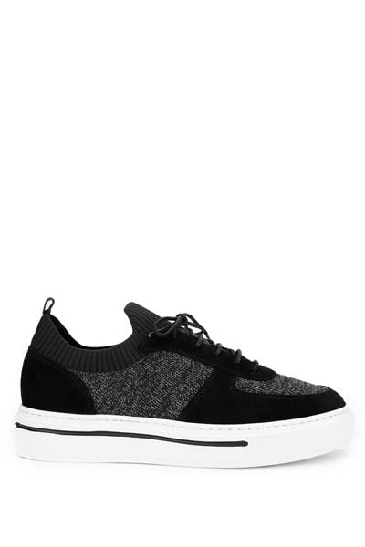 Tamer Tanca Erkek Deri & Tekstil Siyah Sneakers & Spor Ayakkabı