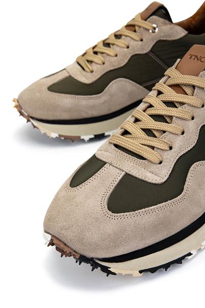 Tamer Tanca Erkek Deri & Tekstil Vizon/Haki Sneakers & Spor Ayakkabı