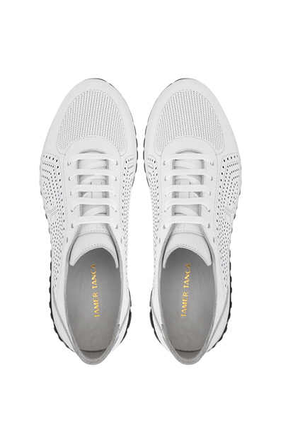 Tamer Tanca Erkek Hakiki Beyaz Deri Sneakers & Spor Ayakkabı