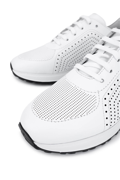 Tamer Tanca Erkek Hakiki Beyaz Deri Sneakers & Spor Ayakkabı