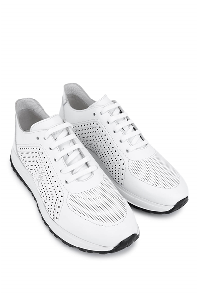 Tamer Tanca Erkek Hakiki Beyaz Deri Sneakers & Spor Ayakkabı