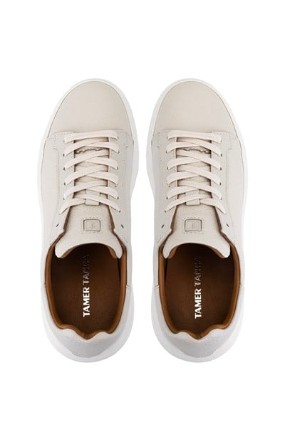 Tamer Tanca Erkek Hakiki Deri Bej Floter Sneakers & Spor Ayakkabı