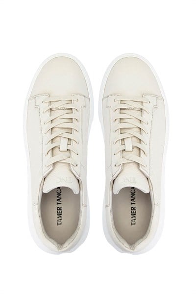 Tamer Tanca Erkek Hakiki Deri Bej Floter Sneakers & Spor Ayakkabı