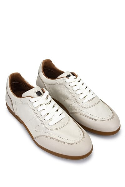 Tamer Tanca Erkek Hakiki Deri Bej Sneakers & Spor Ayakkabı