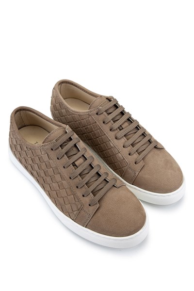 Tamer Tanca Erkek Hakiki Deri Bej Sneakers & Spor Ayakkabı