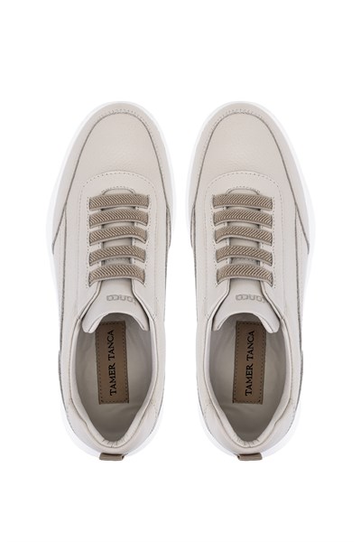 Tamer Tanca Erkek Hakiki Deri Bej Sneakers & Spor Ayakkabı