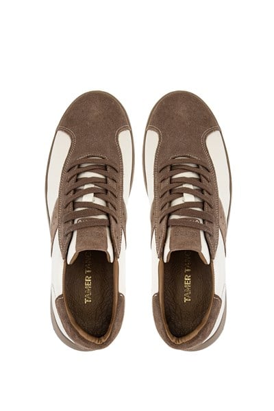 Tamer Tanca Erkek Hakiki Deri Bej Sneakers & Spor Ayakkabı