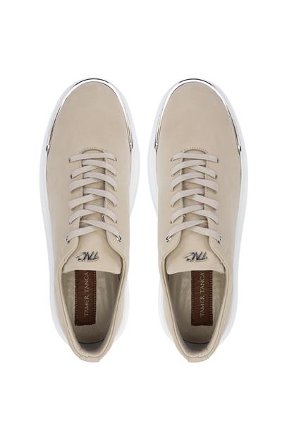 Tamer Tanca Erkek Hakiki Deri Bej Sneakers & Spor Ayakkabı