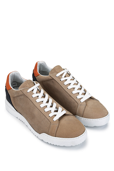 Tamer Tanca Erkek Hakiki Deri Bej Sneakers & Spor Ayakkabı