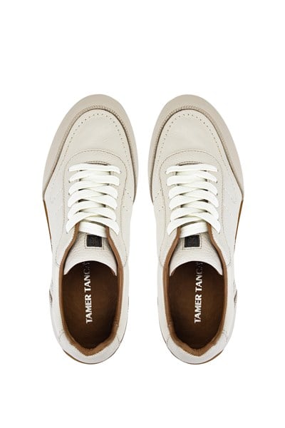 Tamer Tanca Erkek Hakiki Deri Bej Sneakers & Spor Ayakkabı
