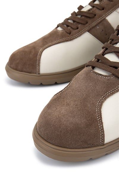 Tamer Tanca Erkek Hakiki Deri Bej Sneakers & Spor Ayakkabı