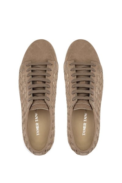 Tamer Tanca Erkek Hakiki Deri Bej Sneakers & Spor Ayakkabı