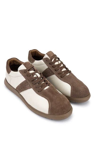 Tamer Tanca Erkek Hakiki Deri Bej Sneakers & Spor Ayakkabı