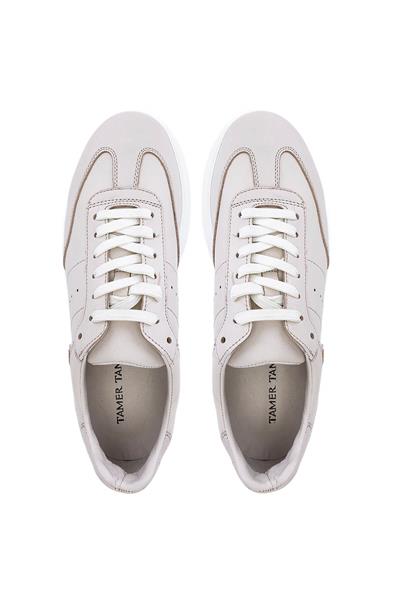 Tamer Tanca Erkek Hakiki Deri Bej Sneakers & Spor Ayakkabı