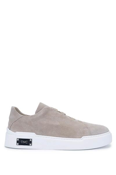 Tamer Tanca Erkek Hakiki Deri Bej Süet Sneakers & Spor Ayakkabı