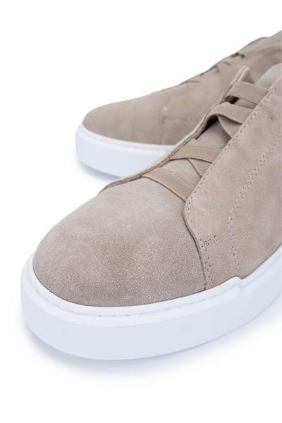 Tamer Tanca Erkek Hakiki Deri Bej Süet Sneakers & Spor Ayakkabı