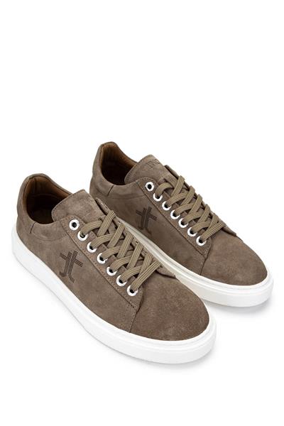 Tamer Tanca Erkek Hakiki Deri Bej Süet Sneakers & Spor Ayakkabı