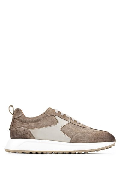 Tamer Tanca Erkek Hakiki Deri Bej Süet Sneakers & Spor Ayakkabı