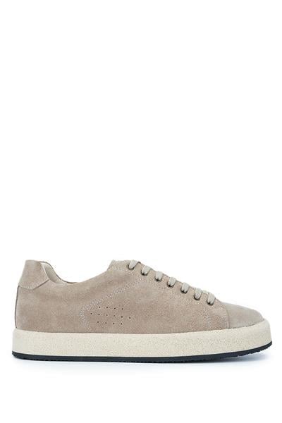 Tamer Tanca Erkek Hakiki Deri Bej Süet Sneakers & Spor Ayakkabı