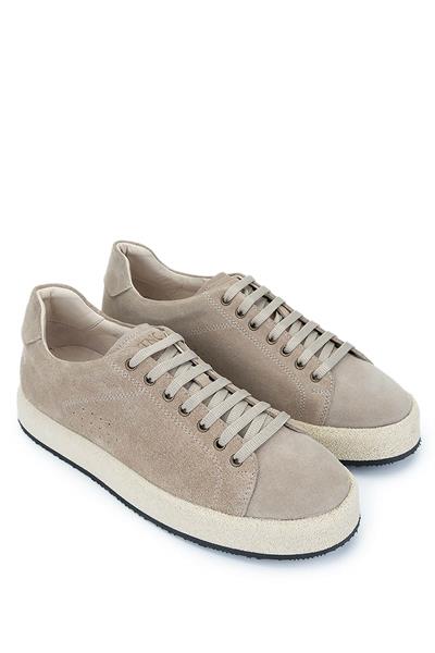 Tamer Tanca Erkek Hakiki Deri Bej Süet Sneakers & Spor Ayakkabı