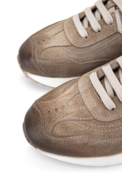 Tamer Tanca Erkek Hakiki Deri Bej Süet Sneakers & Spor Ayakkabı
