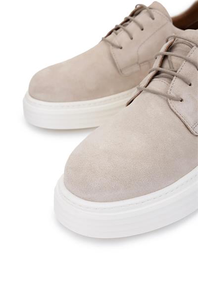 Tamer Tanca Erkek Hakiki Deri Bej Süet Sneaker Ayakkabı
