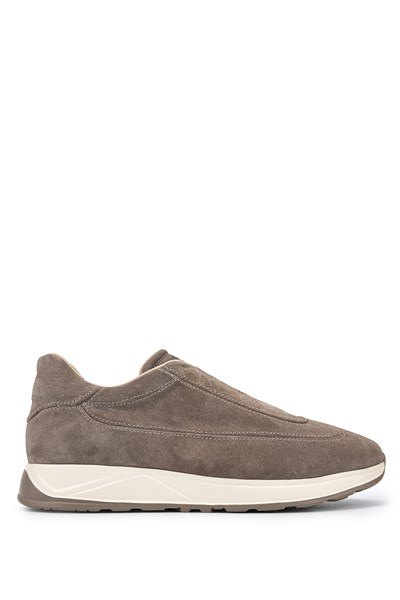 Tamer Tanca Erkek Hakiki Deri Bej Süet Sneakers & Spor Ayakkabı