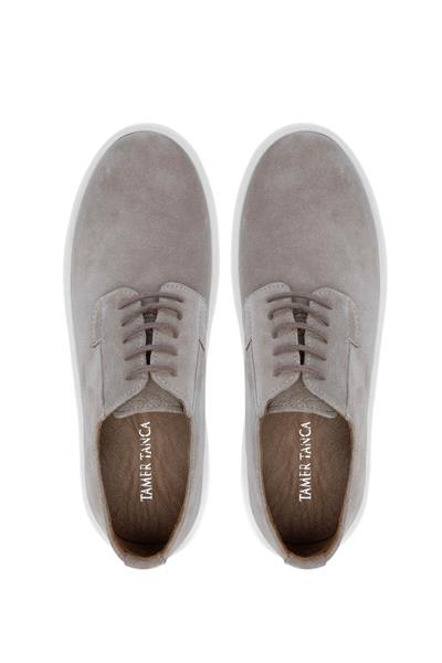 Tamer Tanca Erkek Hakiki Deri Bej Süet Sneakers & Spor Ayakkabı