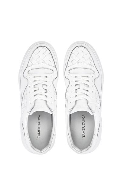 Tamer Tanca Erkek Hakiki Deri Beyaz Sneakers & Spor Ayakkabı