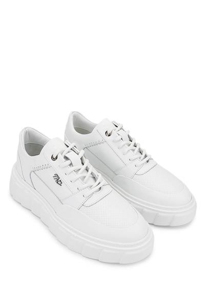 Tamer Tanca Erkek Hakiki Deri Beyaz Sneakers & Spor Ayakkabı
